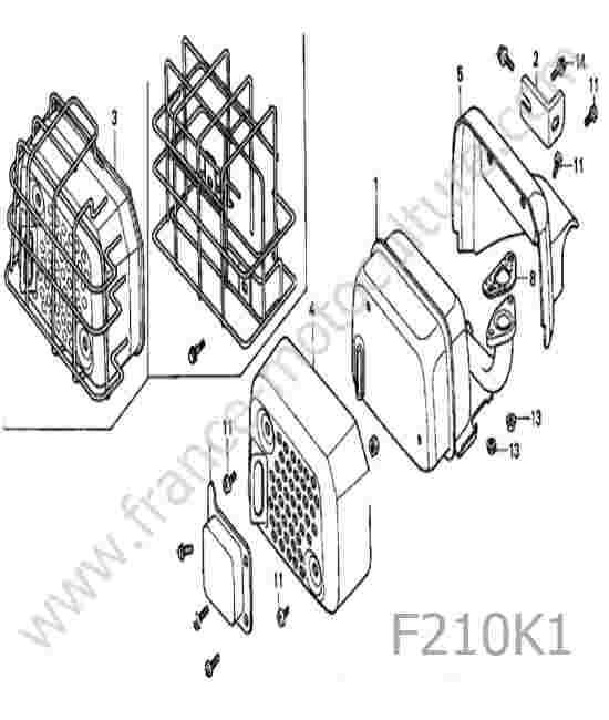 HONDA - F210K1 : Echappement