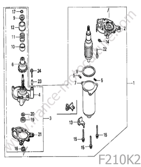 Demarreur HONDA F210K2