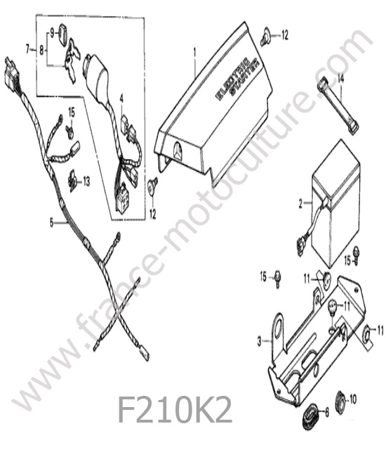 Electricité HONDA F210K2