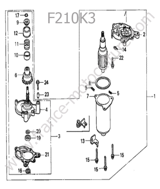 Demarreur HONDA F210K3
