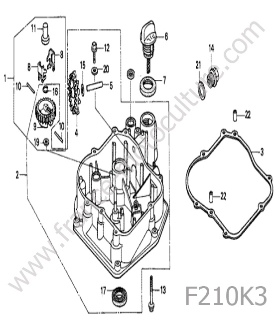 Carter inferieur HONDA F210K3