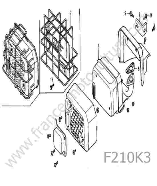HONDA - F210K3 : Echappement