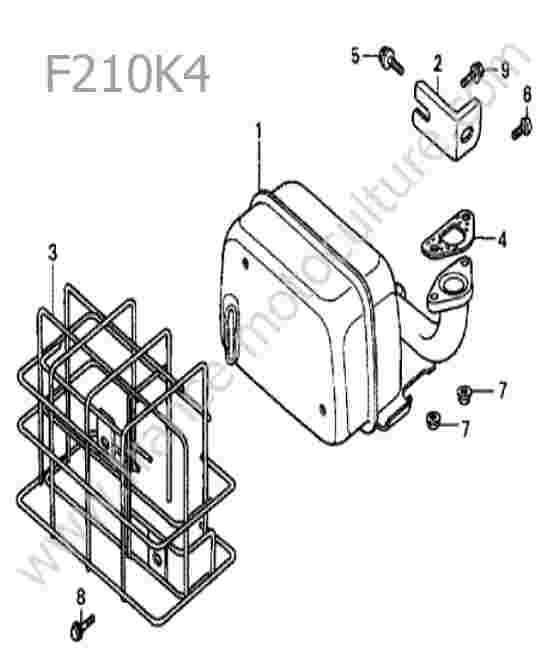 HONDA - F210K4 : Echappement