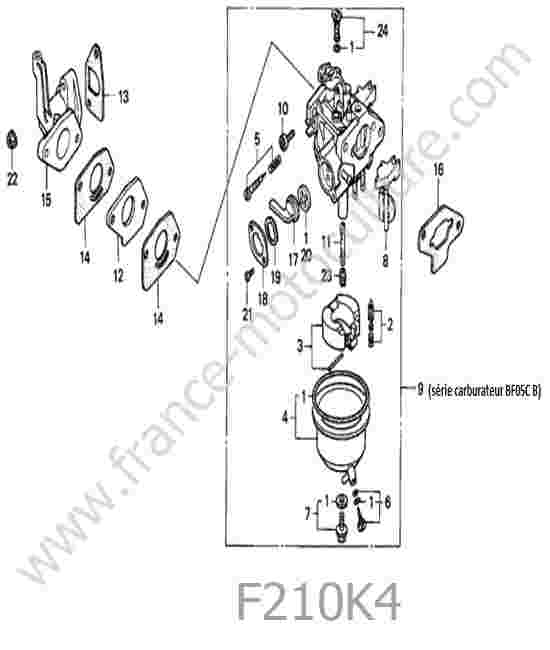 HONDA - F210K4 : Carburateur