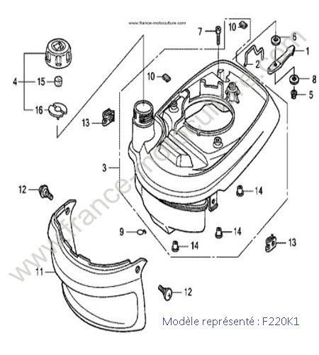 Reservoir essence - K1 HONDA F220