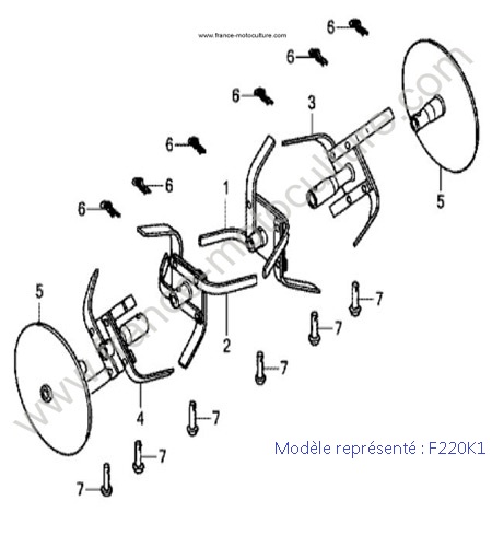 Rotor fraise - K1 HONDA F220