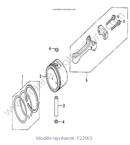 Piston bielle - K1 HONDA F220