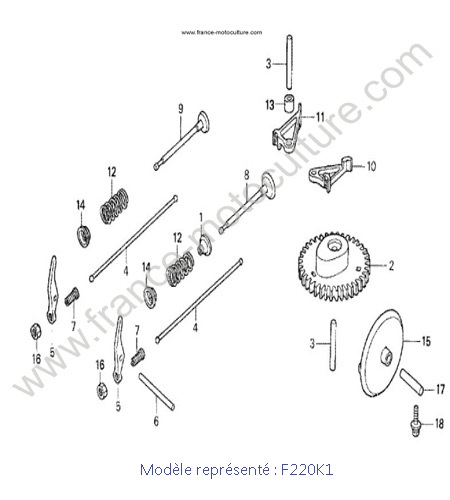 Arbre a came soupapes - K1 HONDA F220