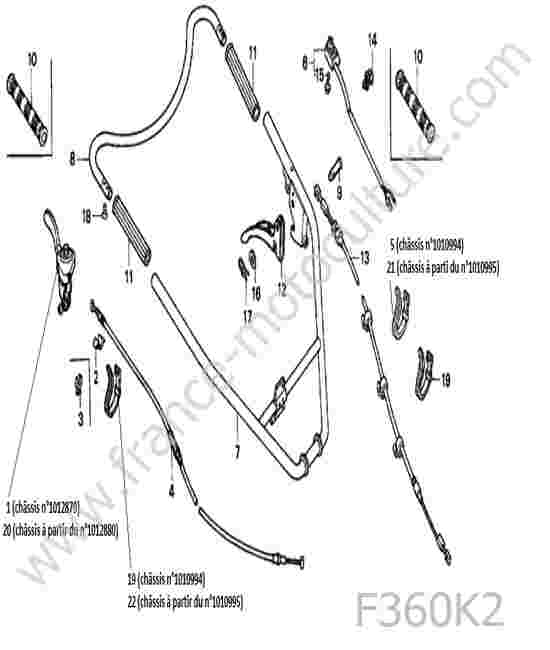 HONDA - F360K2 : Guidon