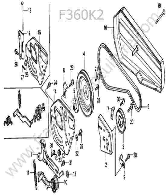 HONDA - F360K2 : Courroie