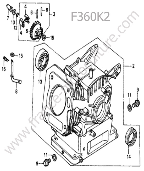 Bloc moteur HONDA F360K2