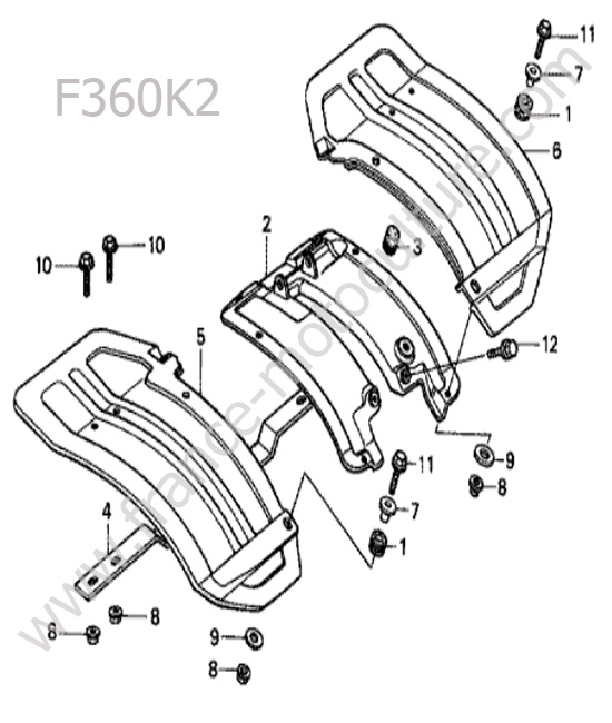Garde boue HONDA F360K2