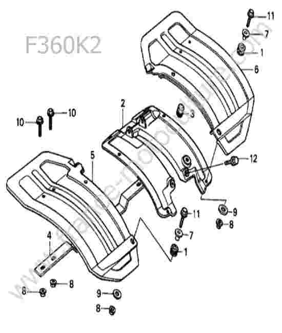 HONDA - F360K2 : Garde boue