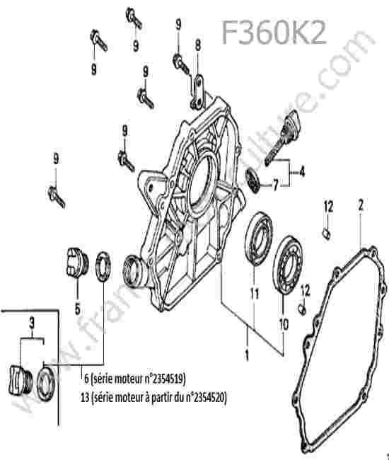 HONDA - F360K2 : Carter moteur