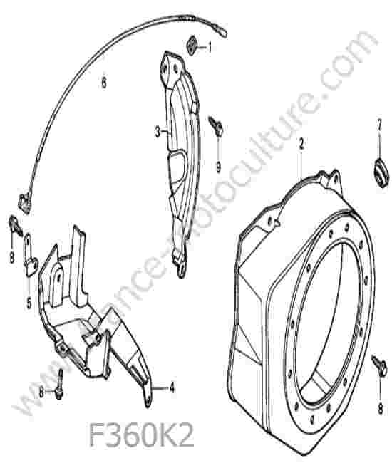 HONDA - F360K2 : Carter lanceur