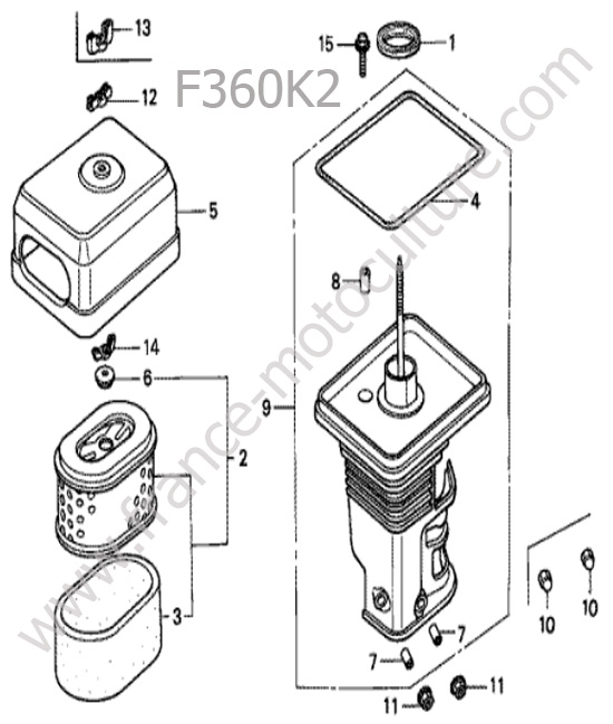 Filtre air HONDA F360K2