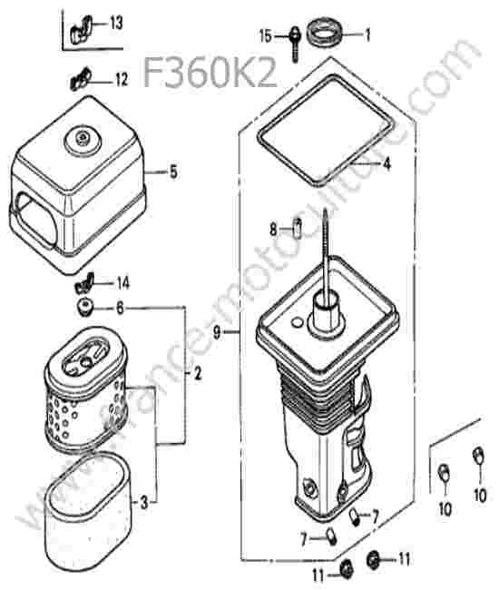 HONDA - F360K2 : Filtre air