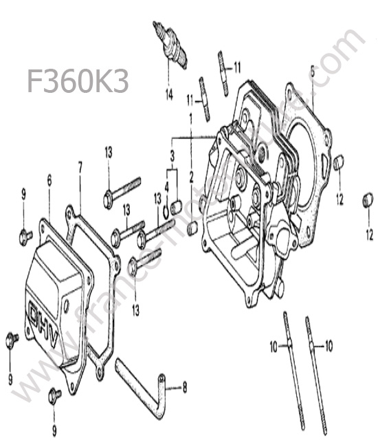 Culasse HONDA F360K3