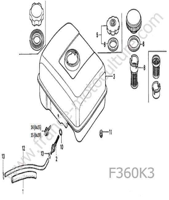Reservoir HONDA F360K3