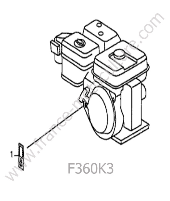 Etiquettes moteur HONDA F360K3