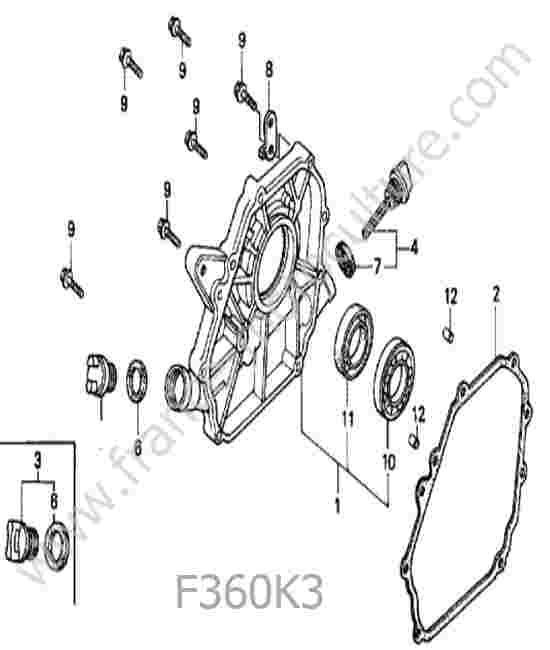 HONDA - F360K3 : Carter moteur
