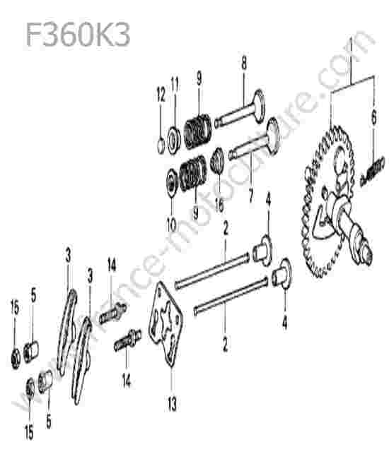HONDA - F360K3 : Arbre à cames