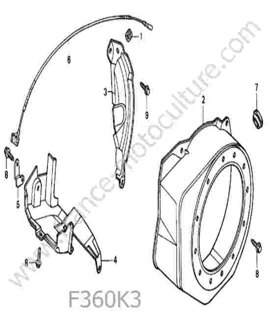 HONDA - F360K3 : Carter lanceur