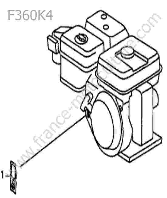 HONDA - F360K4 : Etiquettes moteur