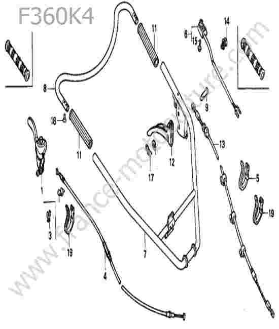 HONDA - F360K4 : Guidon