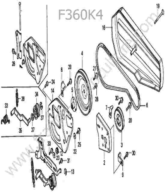 HONDA - F360K4 : Courroie