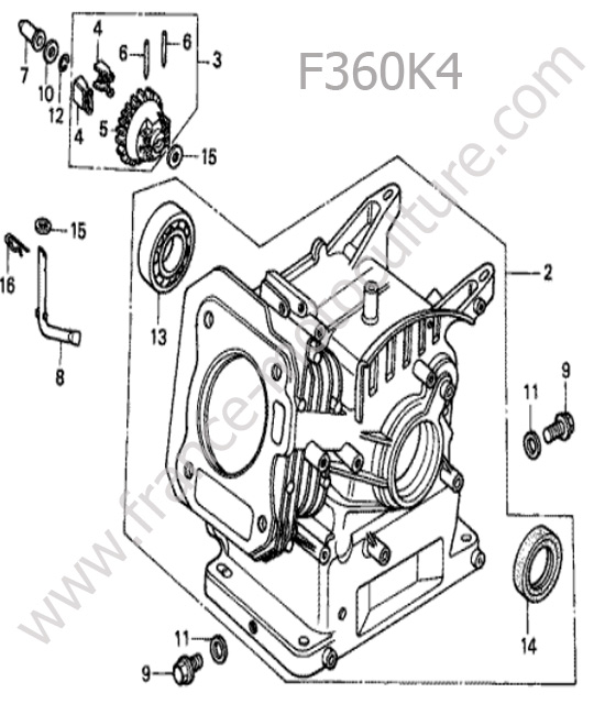 Bloc moteur HONDA F360K4