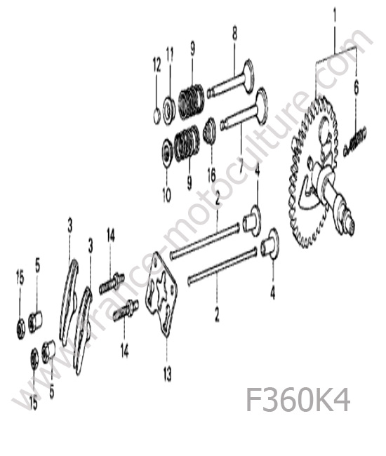 Arbre à cames HONDA F360K4