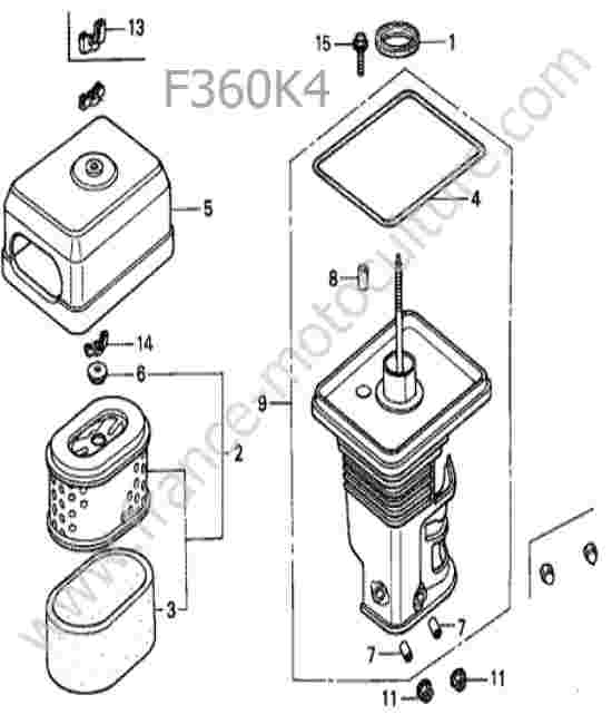 HONDA - F360K4 : Filtre air