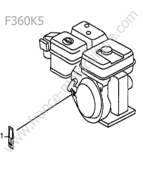 Etiquettes moteur HONDA F360K5