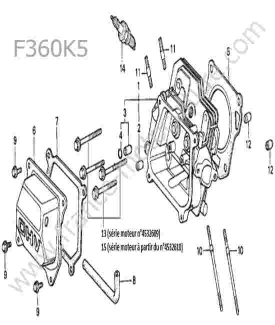 HONDA - F360K5 : Culasse