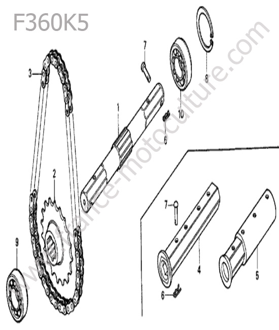 Arbre sortie HONDA F360K5