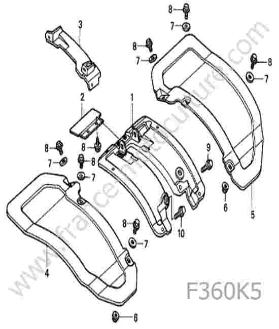 HONDA - F360K5 : Garde boue