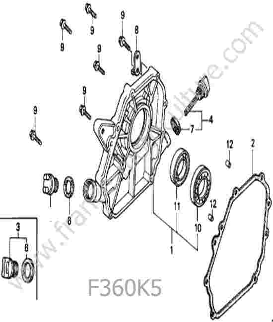 HONDA - F360K5 : Carter moteur