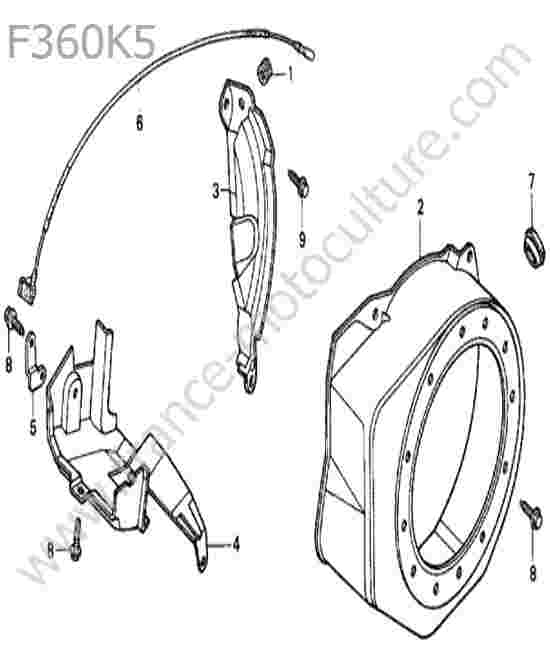 HONDA - F360K5 : Carter lanceur