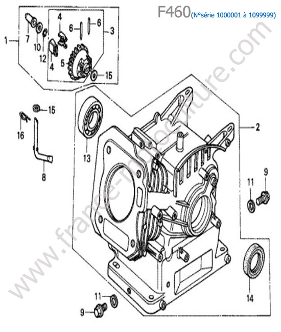 Bloc moteur HONDA F460