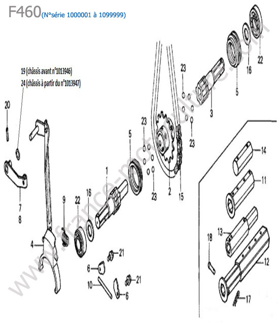 Arbre sortie HONDA F460