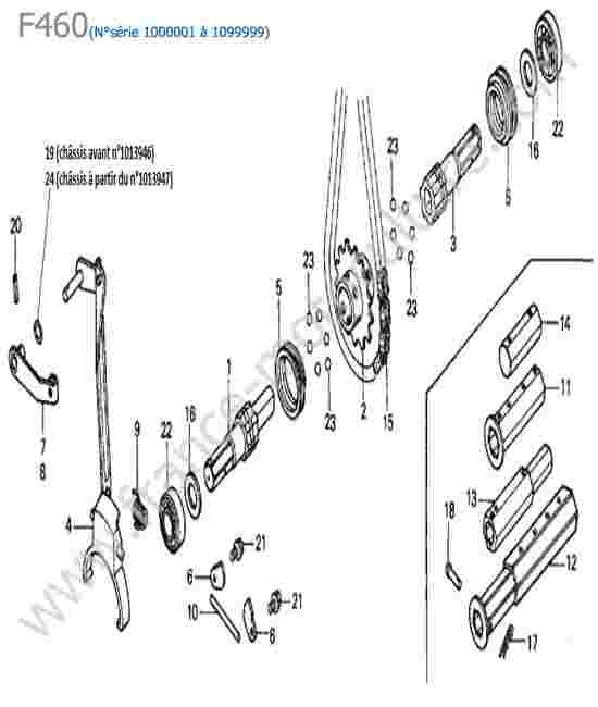 HONDA - F460 : Arbre sortie