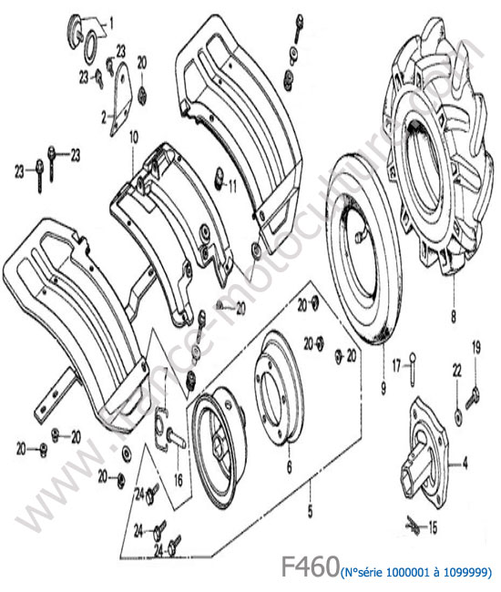 Garde boue HONDA F460