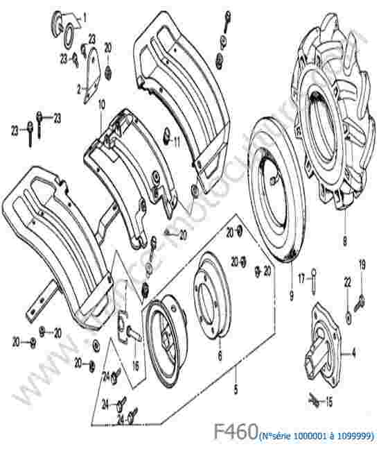 HONDA - F460 : Garde boue