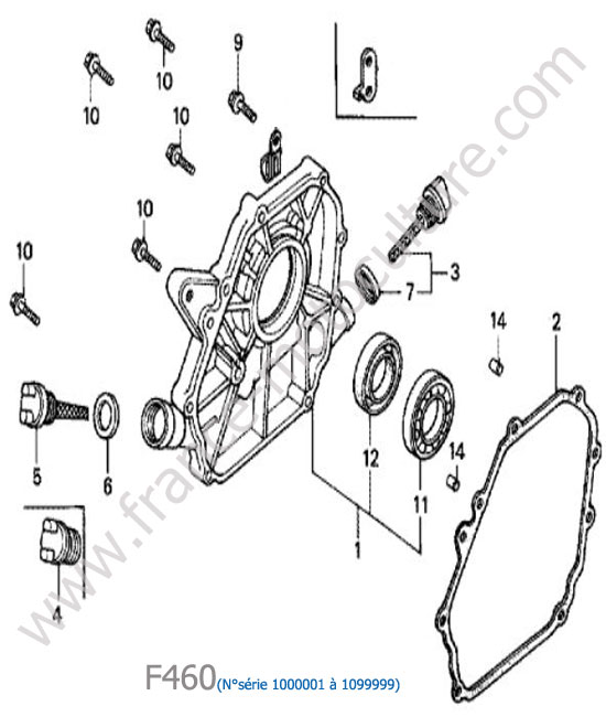 Carter moteur HONDA F460