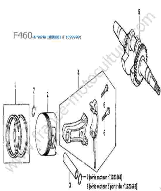 HONDA - F460 : Piston/vilebrequin
