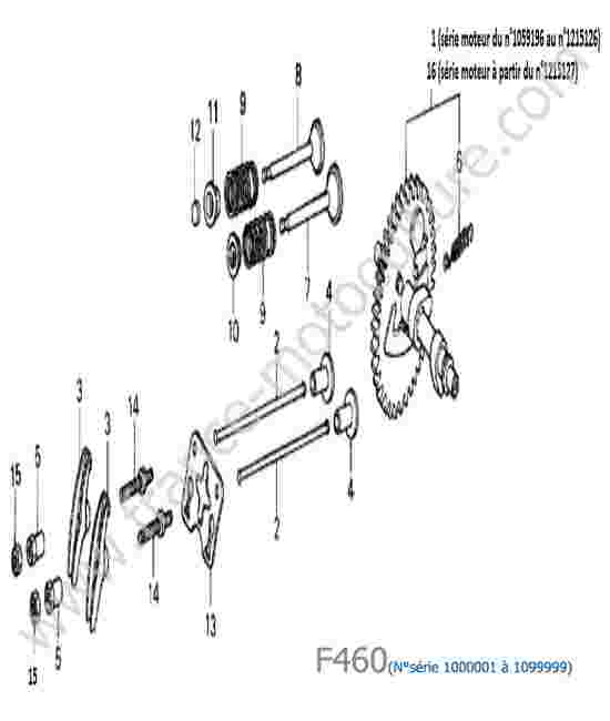 HONDA - F460 : Arbre à cames