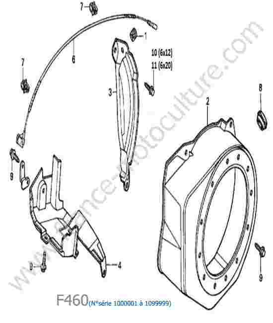 HONDA - F460 : Carter lanceur