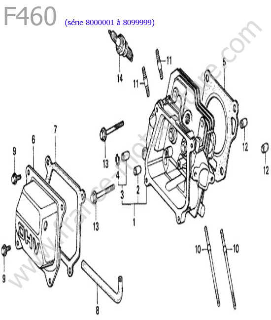 Culasse HONDA F460FS