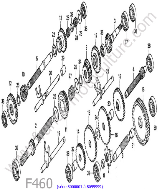 Arbres/pignons HONDA F460FS
